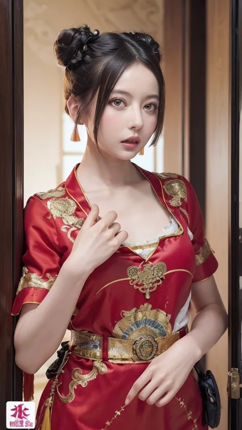 becky, (high quality, High resolution:1.2), (Realistic:1.4), (1 Girl:1), Traditional Chinese Dresses,  (Charming monkey:1), (((D...