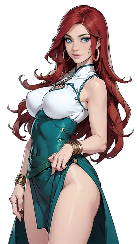 Kushina, prostitute, best quality: 1.1, 1 girl, (blue eyes), detailed green eyes, well-aligned eyes, extremely detailed face, bl...