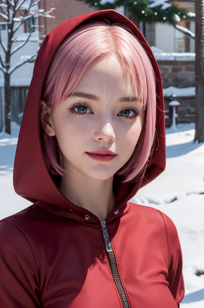 (8K, Highest quality, masterpiece:1,2), (Realistic, Photorealistic:1.37), Super detailed, One Girl,), (Very detailed), (Beautiful and detailed eyes), (Highest quality), (Very detailed ), (masterpiece), (Detailed face),20-year-old, ,1 Girl, whole body, Pink Hair,Very short hair, Medium chest, Dressed, Perfect lighting,, View your viewers, Excited face, Mischievous face,
(little red riding hood, Red clothes, Little Match Girl), winter, Snowy Night, it&#39;s snowing, electric lights, Street lamp, Christmas, Holding a matchstick, Holding a woven basket on her elbow