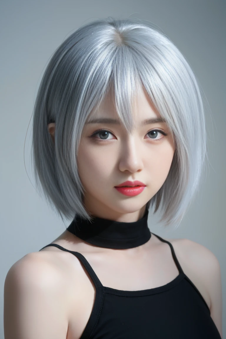  best quality,tmasterpiece,Ultra-high resolution,Clear face,（Reality：1.4），(RAW photo)，cold light，(upper body photo), (photorealistic:1.50), anime wallpaper, Guviz style artwork, fantasy close-up to magic, by Yang J, Guviz, beautiful artwork illustration, beautiful digital artwork, beautiful digital illustration, Li Song, beautiful anime portrait, art style at Beauvot, lora:A2-off:1>yorha type a no. 2, bare shoulders, medium breasts, upper body, Blue eyes, eyes visible through hair, mole under mouth, 1girl, armlet, android, looking at viewer, white background, joints, white hair, gloves, closed mouth, hair over one eye, solo, black gloves, mole, hair between eyes, collarbone, simple background, short hair, elbow gloves,