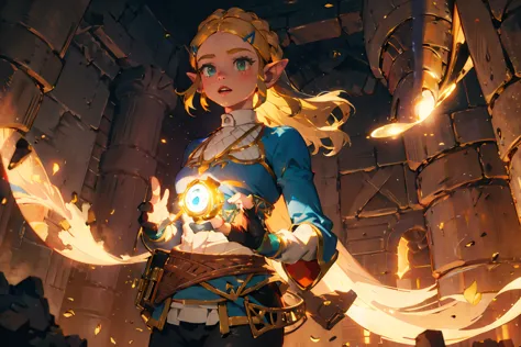 Princess Zelda uses the power of light
