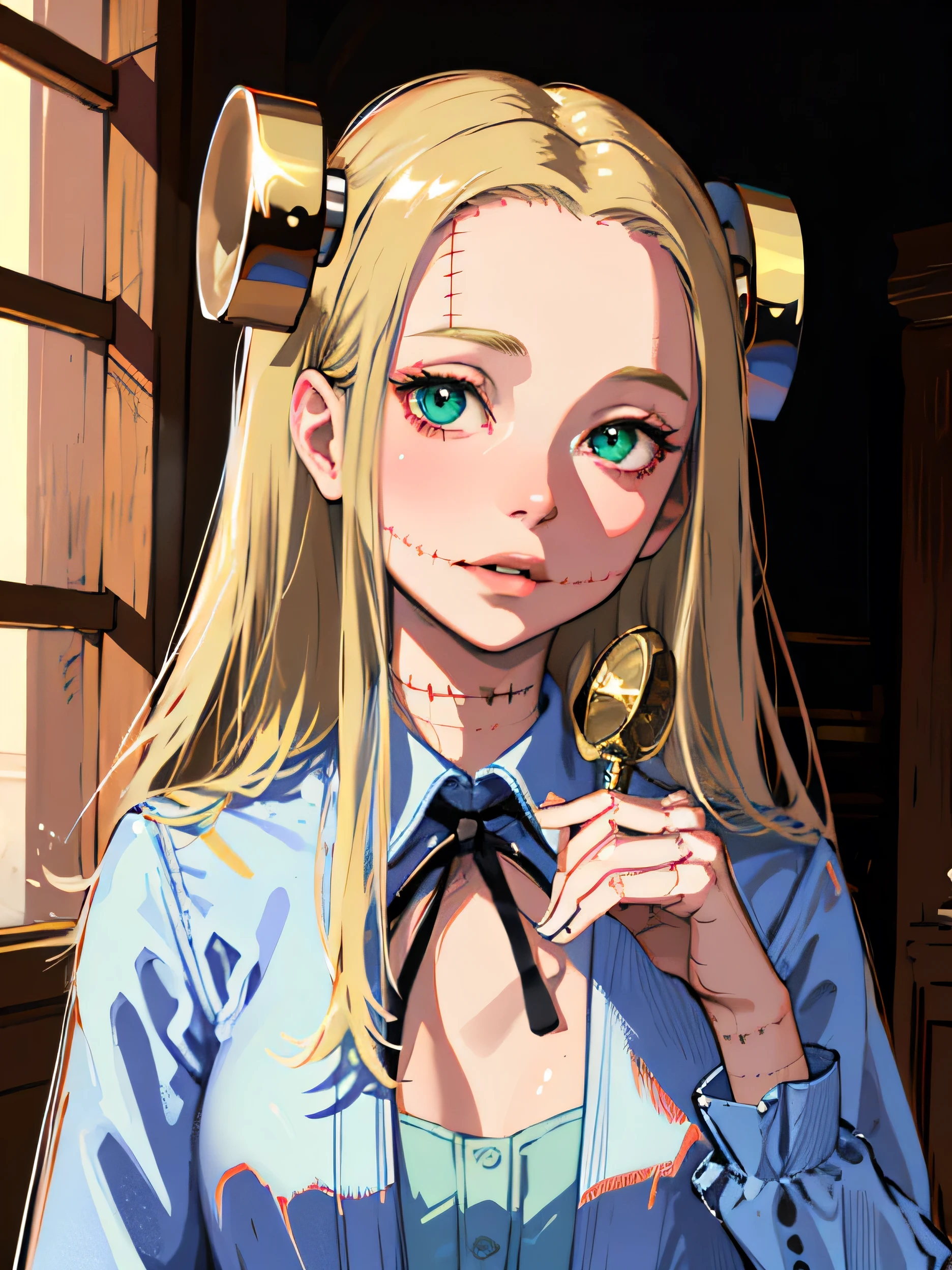 ((masterpiece, Highest quality)), (One girl), (alone), (Focus on women), (Ash Blonde Hair, Long Hair, Hair on one eye), Green Eyes, Lonely Eyes, Cold look, Cold look, Pale skin, Color Grading, Dark illustration, Superior quality, Shine, Very detailed, ultra-Detailed face, Ultra HD 8K, Ultra-digital, Mythical, Dark lightning, Perfect Face, beautiful, (Perfect composition: 1. 4), Detailed face and body, Award-winning photography , Detailed face, Fine hand, Looking at the audience, Cinematic Lighting, (Necromancer), (Villain), (masterpiece, Highest quality, Super detailed, Best Shadow), (beautiful Detailed face, Feminine characteristics), (Best lighting), ((Cinematic Light)), colorful, Hyper Detail, Dramatic Light, Intricate details, (Dark circles under the eyes), Decadence, amazing, Creepy, (Madaragi Fran), from the front, nude