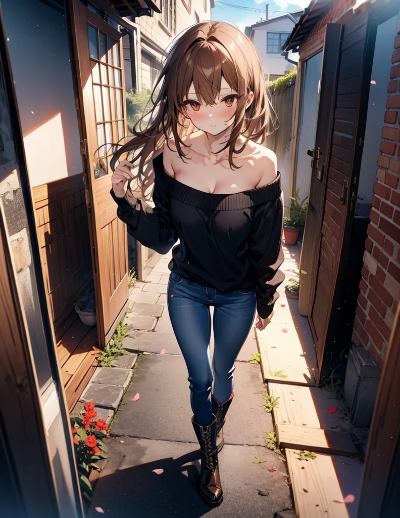 score_9, score_8_superior, score_7_superior, sauce_anime,
Taiga Aisaka, taiga aisaka, Long Hair, Brown Hair, Brown eyes,One-shoulder sweater,Skinny jeans,short boots,Daytime,Clear skies,Walking,whole bodyがイラストに入るように,
break outdoors, Building district,
break looking at viewer, whole body,
break (masterpiece:1.2), Highest quality, High resolution, unity 8k wallpaper, (shape:0.8), (Beautiful attention to detail:1.6), Highly detailed face, Perfect lighting, Extremely detailed CG, (Perfect hands, Perfect Anatomy),