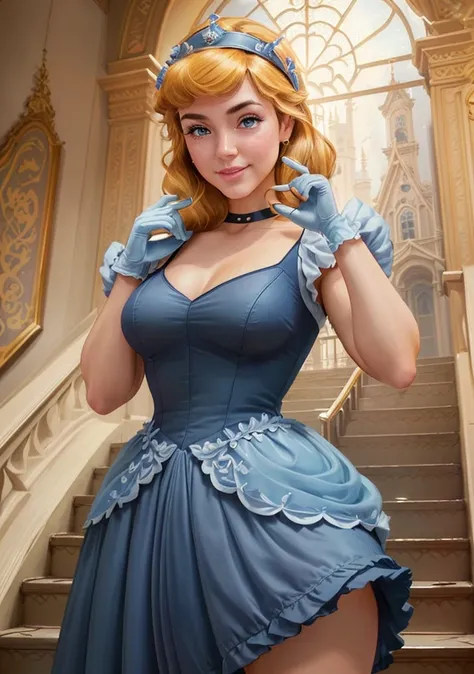 a close up of a woman in a dress and gloves posing for a picture, disney art style, beautiful character painting, artgerm and lo...