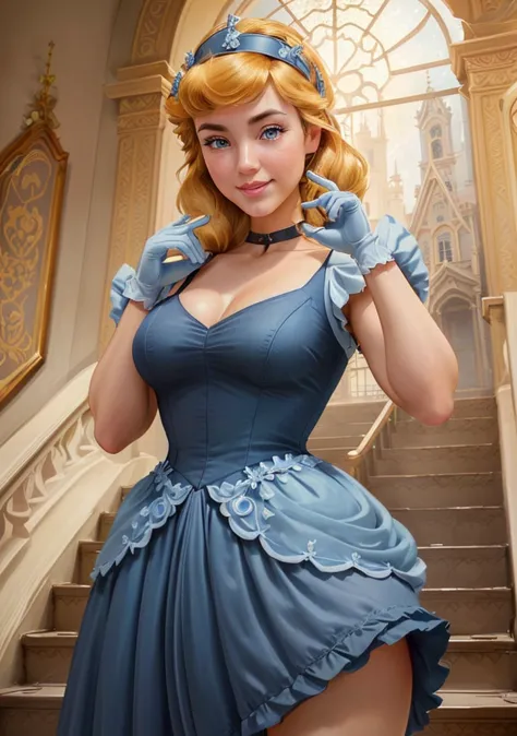 a close up of a woman in a dress and gloves posing for a picture, disney art style, beautiful character painting, artgerm and lo...