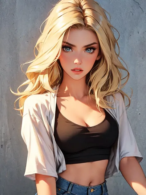 （realistic， a high resolution：1.3）， 1 girl with perfect body，slender body, super beautiful face and eyes，boho bob hair，blonde ha...