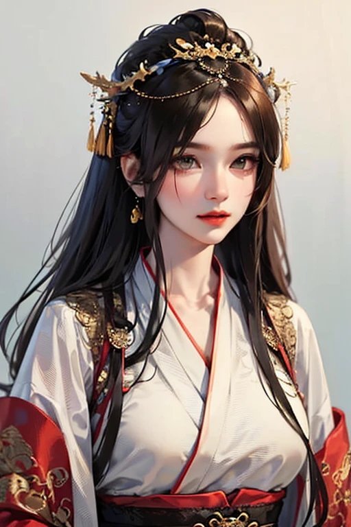 (masterpiece:1.2, best quality), (very detailed face, Real picture, realistic skin, realistic body, intricate details), alone, 1milf, Hanfu, Chinese armor,full body