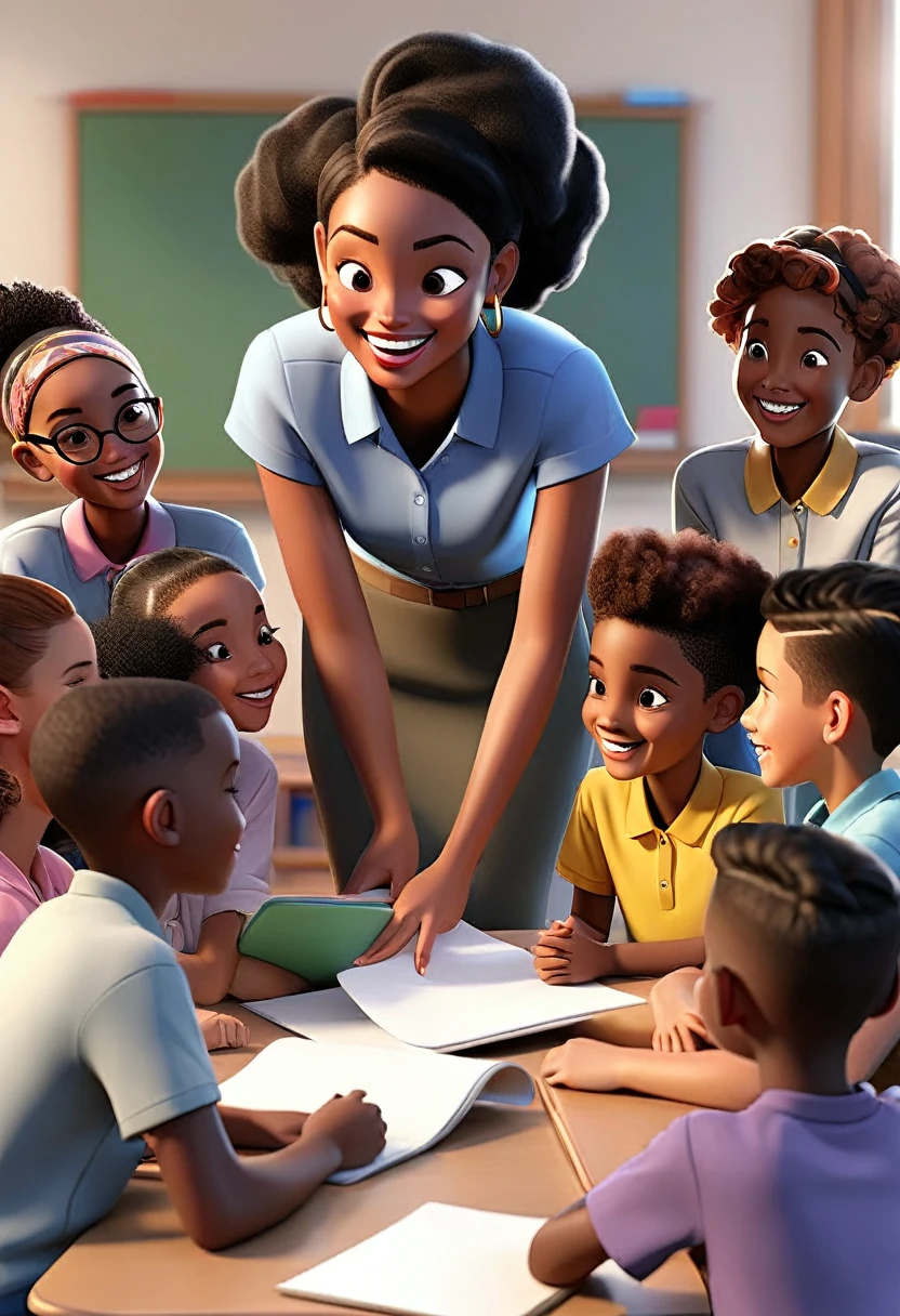 Here is an image that matches the theme of your PowerPoint slide. It depicts an inspiring classroom scene with a diverse group of students engaged in a lively discussion, highlighting educational motivation and the empathy in teaching. This visual should effectively convey the importance of nurturing responsibility and empathy in future educators and social workers.