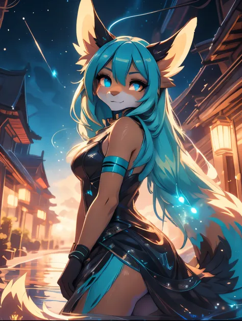 Miku Hatsune,Arabic, tanned skin, High Definition, kitsune ears, Masterpiece}}, of the highest quality, Highly detailed CG Unity...