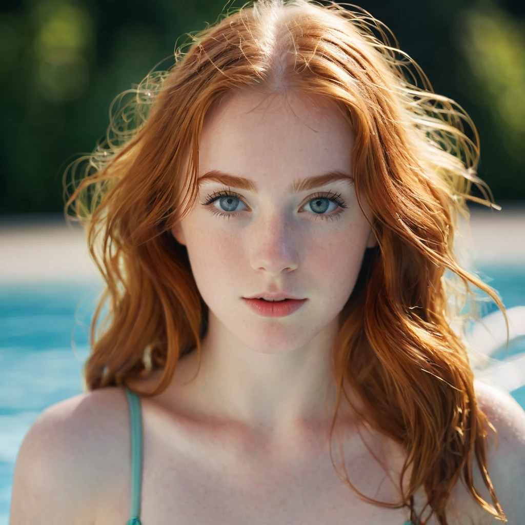 type: photoréaliste}{subject: femme de 21 ans rousse aux yeux clairs -  SeaArt AI