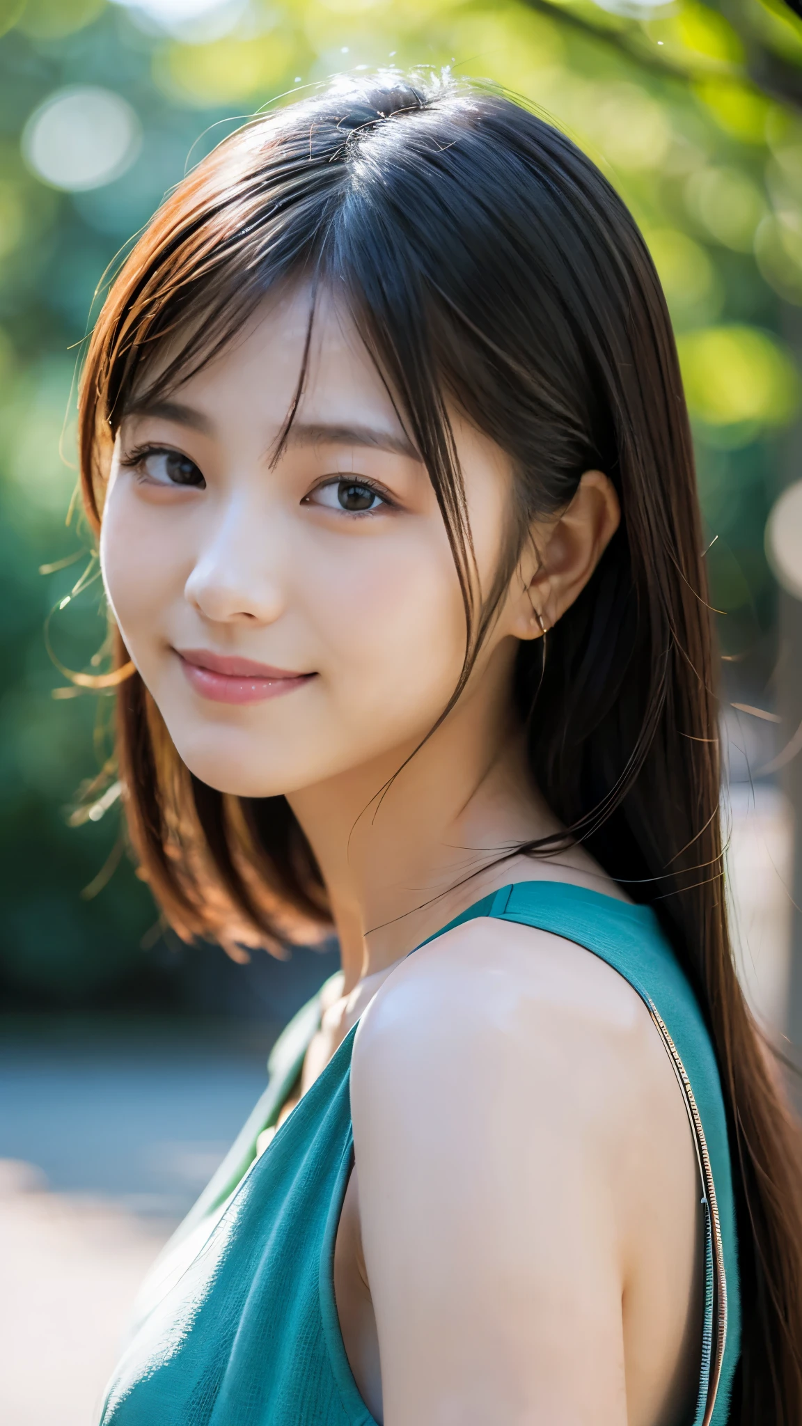 (걸작:1.2),(최상의 품질),(매우 상세한:1.2),(높은 해상도),(사실적인 스틱),(RAW 사진),8K,부드러운 인물 사진,아름다운 일본 여성,화려한 얼굴 초상화,눈 빛,본인의 소녀,매우 아름다운 얼굴,상세한 얼굴,아름다운 초상화,사랑스럽고 섬세한 얼굴,아름다운 젊은 일본 여자,아름다운 헤어스타일,연인과 함께 산책해요,(((배경을 흐리게))),(POV 샷),(웃다)