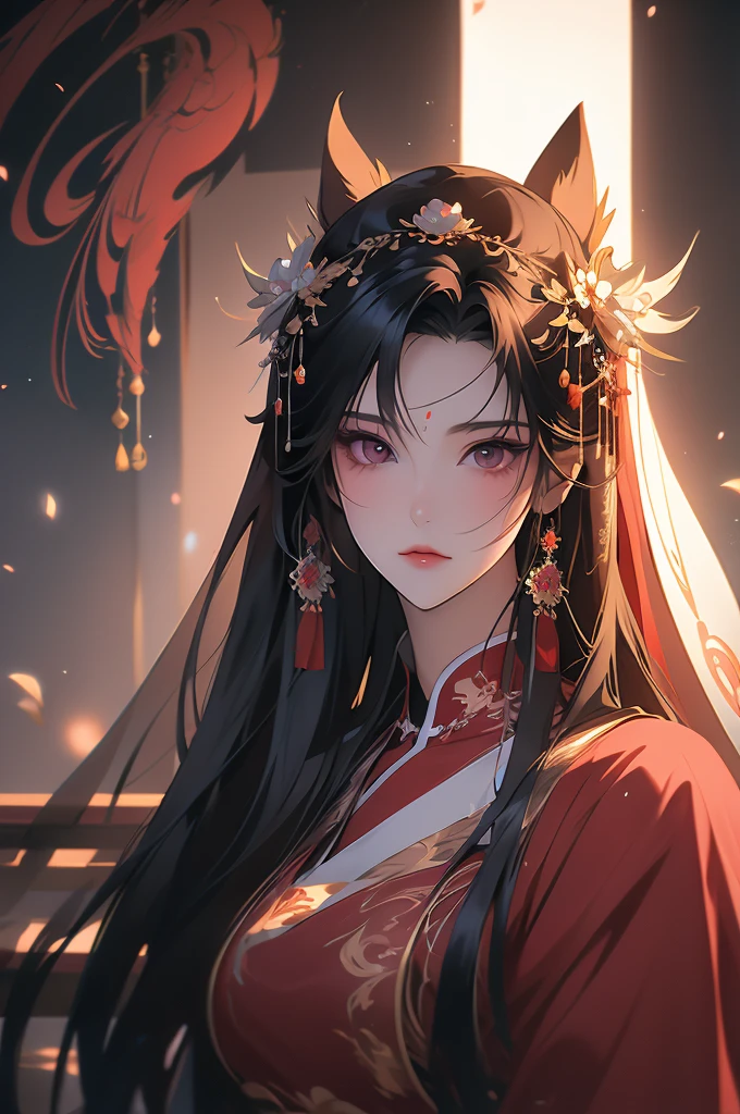 une fille d'anime avec de longs cheveux et un voile posant pour une photo, une peinture numérique de Yang J, tendance sur la société cg, art fantastique, guweiz, oeuvre d&#39;art dans le style de guweiz, belle peinture de personnage, beau portrait animé, superbe portrait de visage d&#39;anime, Portrait détaillé de fille anime, portrait de haute qualité, Chinoise, tendance sur cgstation, belle femme animée