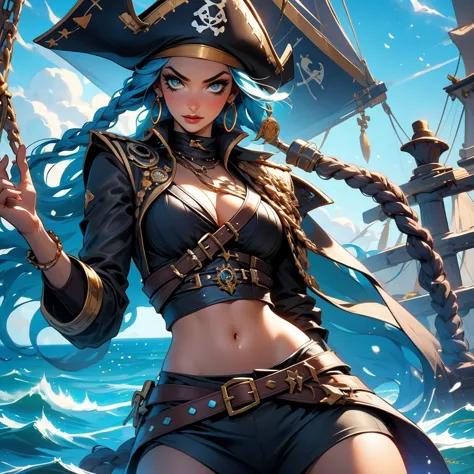 pirate queen, queen of thieves, female pirate captain, female pirate commander, sexy busy pirate