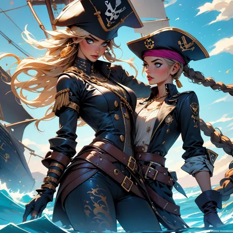 pirate queen, queen of thieves, female pirate captain, female pirate commander, sexy busy pirate