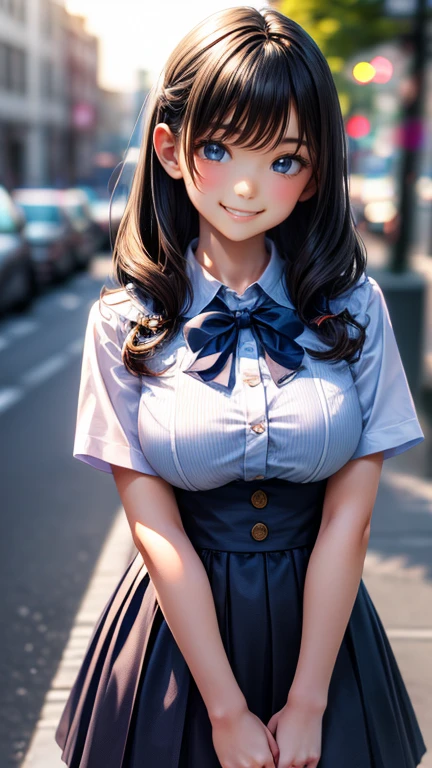 View your viewers,high school girl,Leaning forward,(Random cute clothes),(Random animated poses),(Thin type),(Large Breasts),(Random hairstyle),(Best image quality, (8K), Ultra-realistic, 最high quality, high quality, High resolution, high qualityの質感, Attention to detail, Beautiful details, Fine details, Highly detailed CG, Detailed Texture, Realistic facial expressions, masterpiece, before),(Wear glasses:1.1)