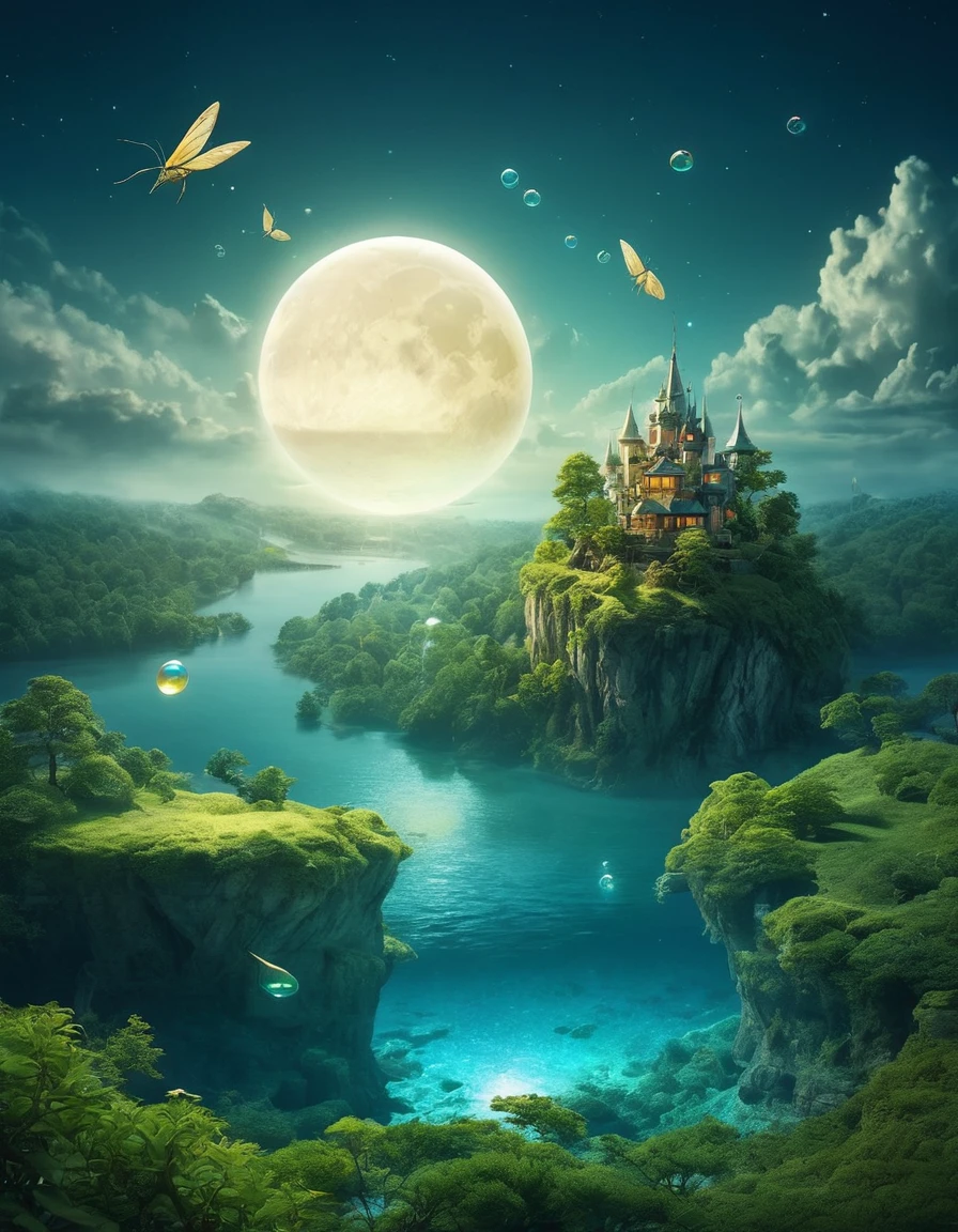 underwater, moon as a giant bubble, (high quality:1.4), (best quality:1.4), (masterpiece:1.4), official art, official wallpaper, surreal, beautiful goddess, (mystical creatures:1.1), (floating islands:1.1), (detailed landscape:1.1), (magic in the air:1.1), (stardust:1.1), night sky, (whimsical atmosphere:1.1), (dreamlike world:1.1), (bubbles:1.1), flying books, (luna moths:1.1), (moonlight:1.1), enchanted forest, (wisdom:1.1), (powerful energy:1.1), (guardian angels:1.1), (peaceful:1.1), vibrant colors, (detailed:1.05), (extremely detailed:1.06), sharp focus, (intricate:1.03), cinematic lighting, (extremely intricate:1.04), (epic scenery:1.09), (beautiful scenery:1.08), (detailed scenery:1.08), (intricate scenery:1.07), (wonderful scenery:1.05), (sharp focus, absurdres, high quality, masterpiece, highres, best quality:1.5)