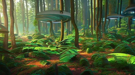 futuristic forest