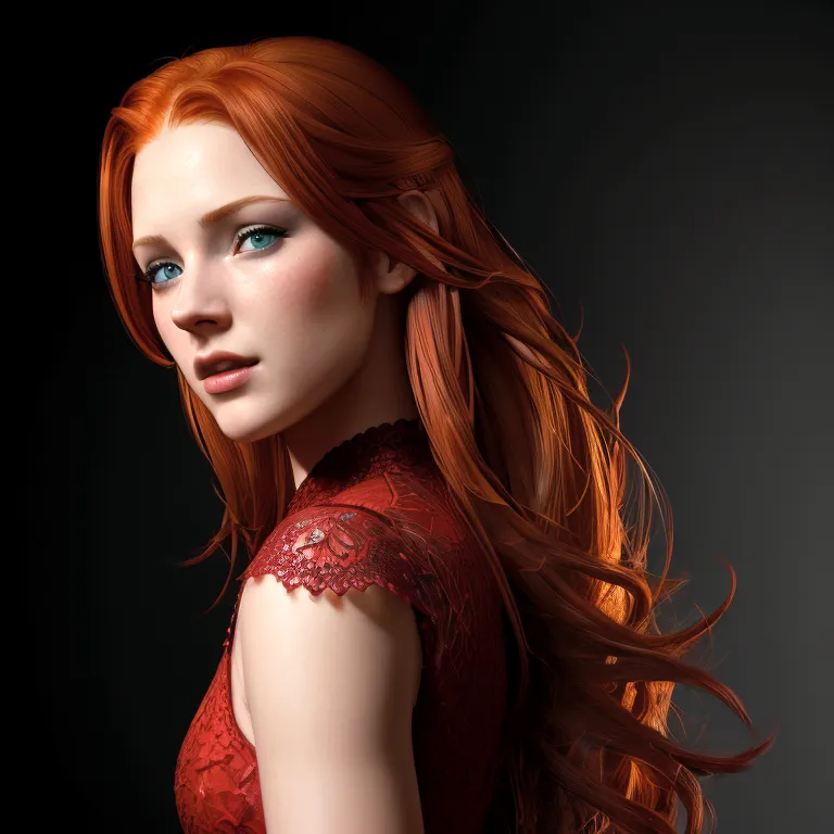 cute red head woman, full body, photorealistic, 8k sharp focus, hyperrealistic, splash art, concept art, mid shot, intricately d...