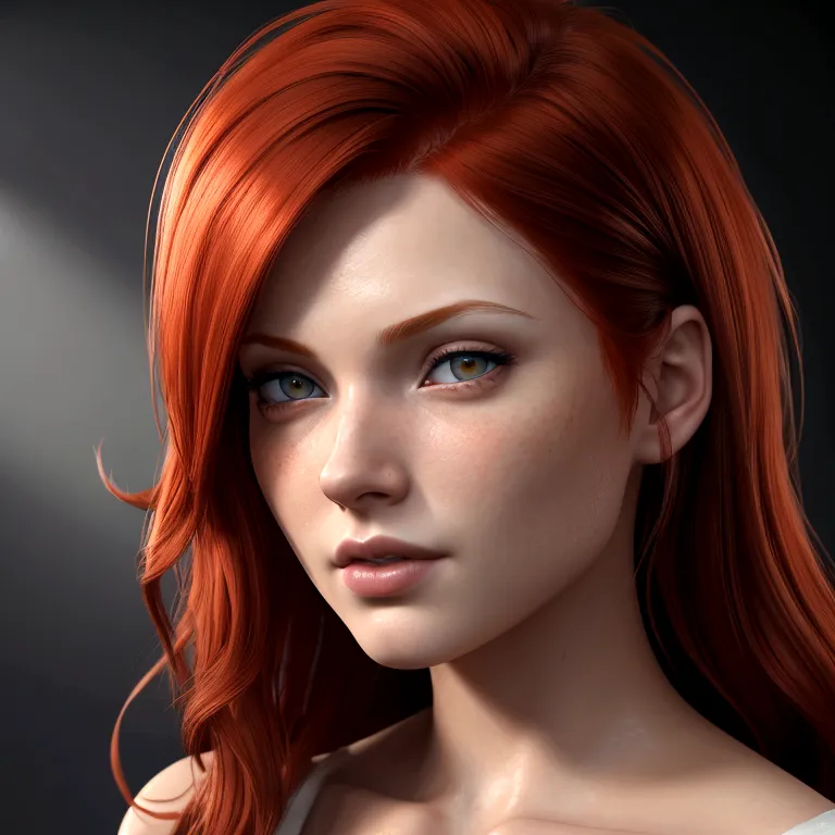 cute red head woman, full body, photorealistic, 8k sharp focus, Hyperrealistic, splash art, concept art, mid shot, intricately d...