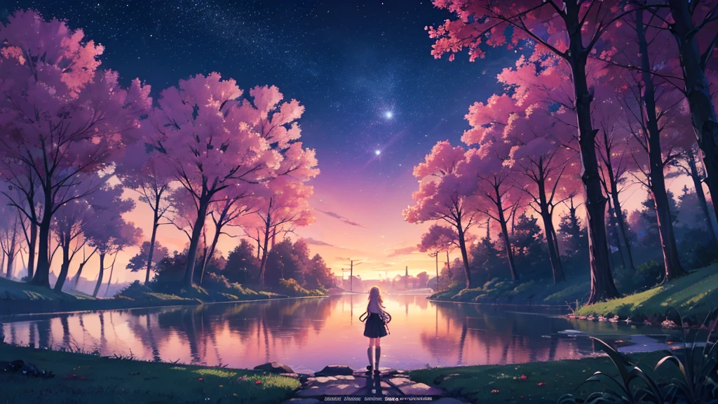 Woman wearing headphones, Anime Style 4 k, anime wallpaper 4k, anime wallpaper 4k, 4k anime wallpaper, anime art wallpaper 4k, anime art wallpaper 4k, Anime Style. 8K, Anime atmosphere, Nightcore, Ultra HD Anime Wallpaper, Anime Art Wallpaper 8K, Anime Background,summer,City,landscape、forest、far away、music