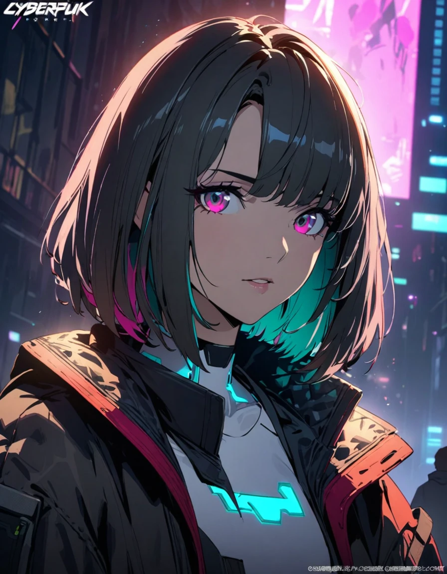 A beautiful girl wearing complex cyberpunk streetwear, detailed portrait, 4k, bright colors, concept art, cinematic dramatic atmosphere, sharp focus, volumetric lighting, cinematic lighting, studio quality