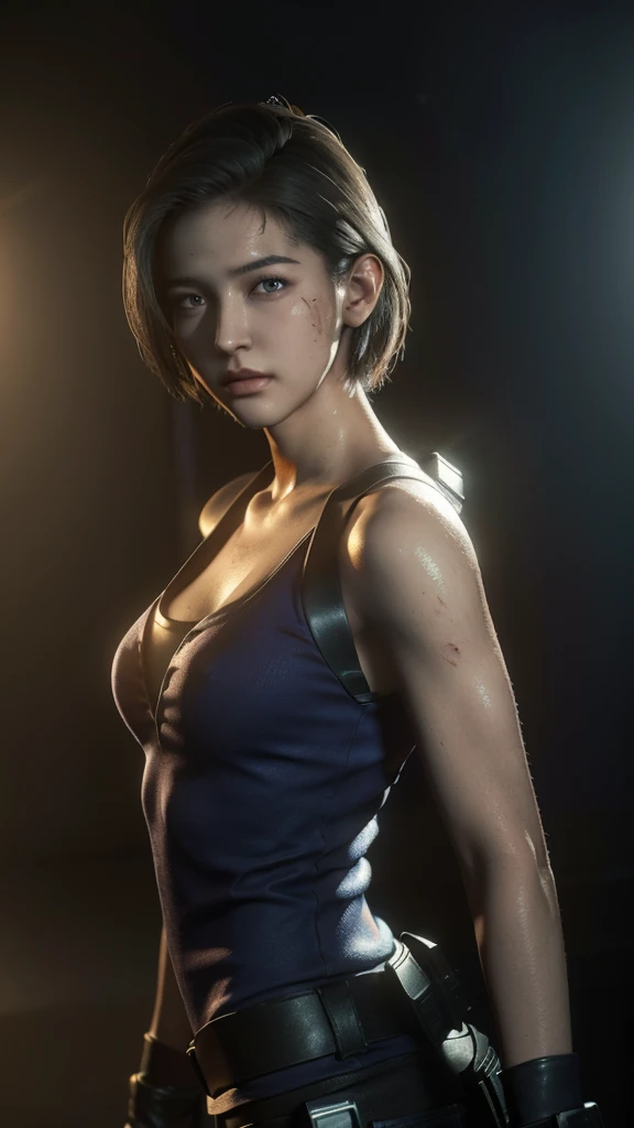 ((Jill Valentine)), (8k, RAW-Foto, beste Qualität, Meister:1.2) , (realistisch, photorealistisch:1.37) , ultra-detailliert, (Hochdetaillierte Haut:1.2) , 8k uhd, dslr, Sanftes Licht, gute Qualität, Filmkorn, Fujifilm XT3, professionelle Beleuchtung, Photonenmapping, Radiosität, Physikalisch basiertes Rendering ((Angelina Julie)), lange hellbraune Haare, gut angezogen, perfektes Gesicht, Konzeptkunst, Detailliertes Gesicht and body, preisgekrönte Fotografie , Detailliertes Gesicht, Hintergrundbeleuchtung, Surrealismus, Raytracing, intensiver Blick, Betrachter betrachten, Filmlichter, Glut, Fantasie, Aktionspose, sprühen, Nebel, RAW-Foto, 8k hdr