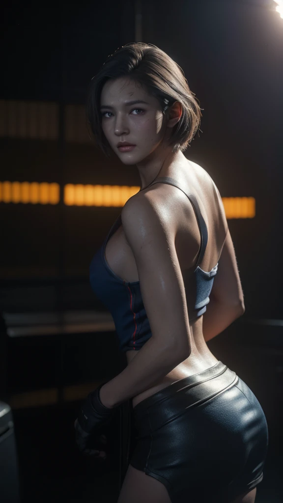 ((Jill Valentine)), (8k, RAW-Foto, beste Qualität, Meister:1.2) , (realistisch, photorealistisch:1.37) , ultra-detailliert, (Hochdetaillierte Haut:1.2) , 8k uhd, dslr, Sanftes Licht, gute Qualität, Filmkorn, Fujifilm XT3, professionelle Beleuchtung, Photonenmapping, Radiosität, Physikalisch basiertes Rendering ((Angelina Julie)), lange hellbraune Haare, gut angezogen, perfektes Gesicht, Konzeptkunst, Detailliertes Gesicht and body, preisgekrönte Fotografie , Detailliertes Gesicht, Hintergrundbeleuchtung, Surrealismus, Raytracing, intensiver Blick, Betrachter betrachten, Filmlichter, Glut, Fantasie, Aktionspose, sprühen, Nebel, RAW-Foto, 8k hdr