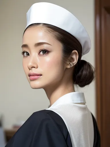 1 girl,(wearing white nurse clothes:1.2),(raw photos, highest quality), (realistic, photo-realistic:1.4), masterpiece, very deli...