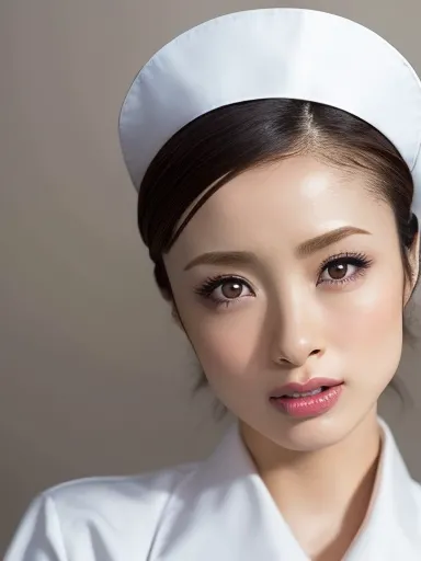 1 girl,(wearing white nurse clothes:1.2),(raw photos, highest quality), (realistic, photo-realistic:1.4), masterpiece, very deli...