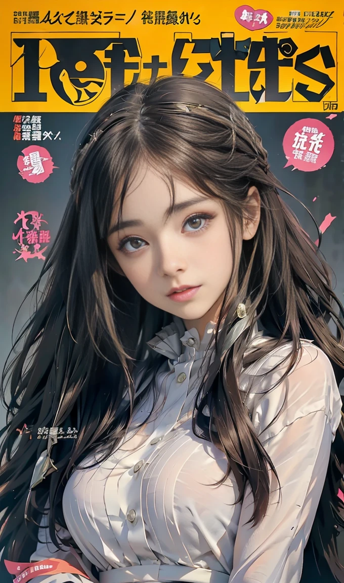 Best quality, Works of masters, A high resolution, 1girl, Super beautiful face, super beautiful eye, Super beautiful black long hair，(MagazineCover:1.2)，naked, beautiful detailed face, beautiful detailed eyes, naked, standing up, sweat, glow, (Character: Albedo: Overlord), five fingers