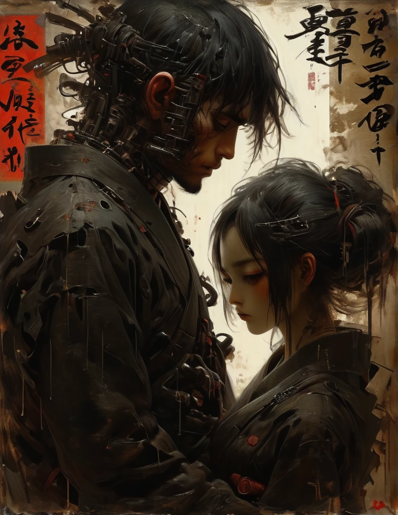 art by Charles Douglas Richardson and Mór Than and John Berke, vengeful and bustling atmosphere, silhouettes, characters outlined against a bright background, evoking intimacy without explicit details, aesthetic of japanese ukiyo, framing, ingenious opus magnum with unrivaled details, 