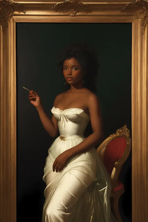 the birth of venus with ebony skin wearing a sheer dress, paintings by vigée leblanc