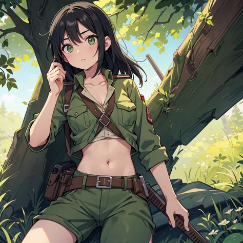 aot female scout regiment black hair scout regiment female green eyes. beautiful, good sized chest. gorgeus