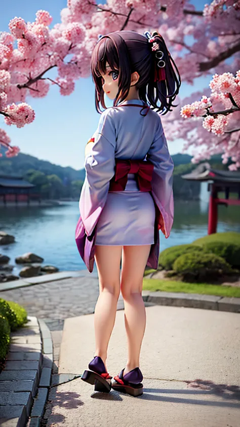 High-detail images　Japanese style cute girl　Full Body Shot　front　