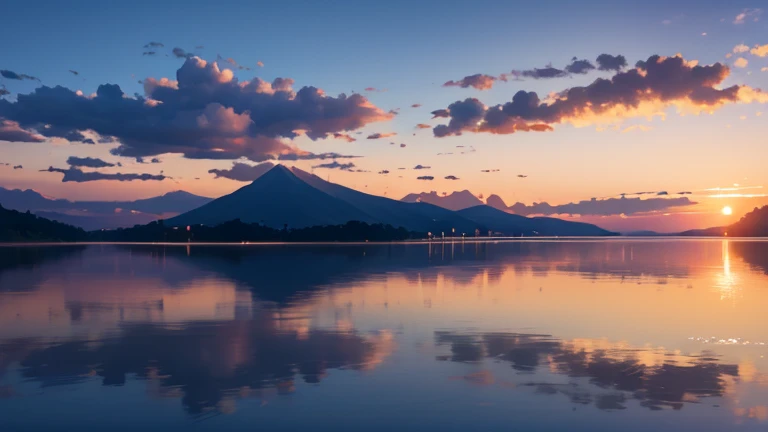 Sunset on a peaceful lake
