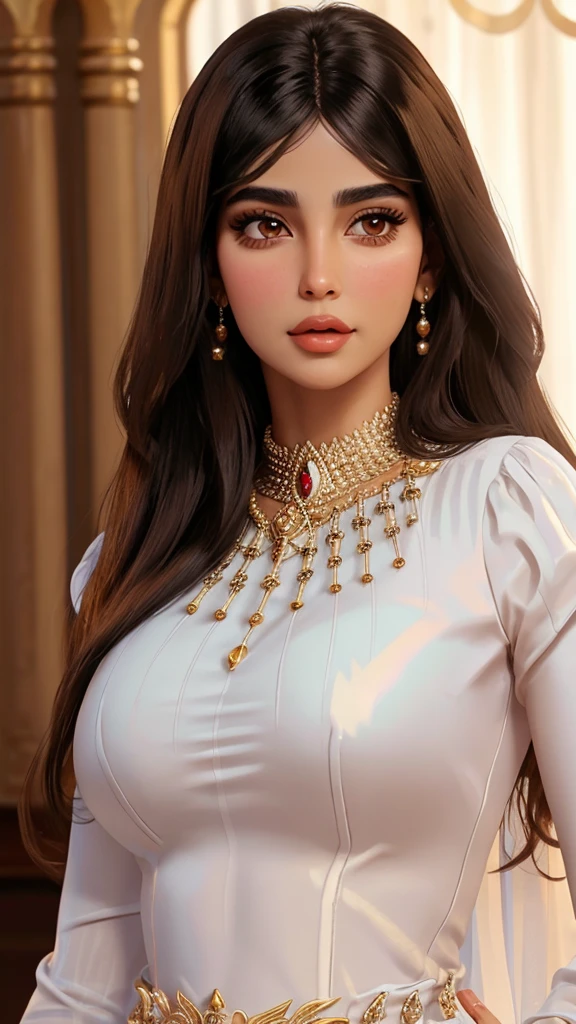 gorgeous عرب model, امرأة تركية, ((عرب)), امرأة ناضجة, شفاه كبيرة, زيادة الشفاه, (عيون بنية جميلة), تعبيرات وجه واثقة جدًا, رموش طويلة, ((حواجب واسعة)), وجه مربع طويل, خد حادbones, خد حاد, خد مربع, ((وجه نحيف)), شعر أسود متوسط الطول, شعر مصفف, الشعر المثالي, وجه لامع, وجه شاحب, ((الوركين واسعة)), الخصر الضيق, الصدور الكبيرة, الحمار صالح, ضوء رائع