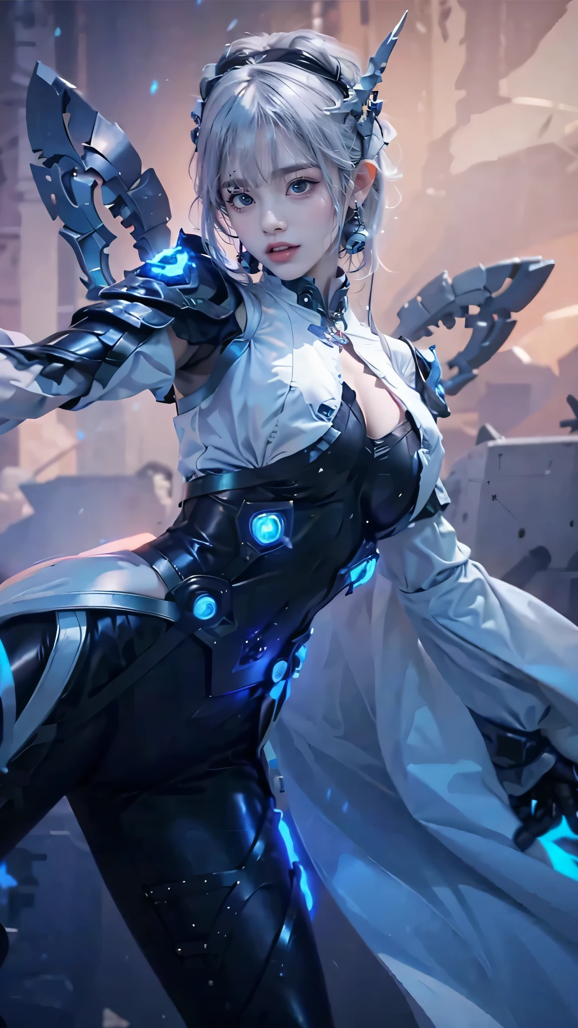 a close up of a girls  , white hair babe, big booobs ,  shadowbringers cinematic, 4 k detail fantasy, a beautiful fantasy empress, game cg, xianxia fantasy, xianxia hero, 2. 5 d cgi anime fantasy artwork, cinematic goddess close shot, ruan jia and artgerm, wow 4 k detail fantasy, hyperdetailed fantasy character