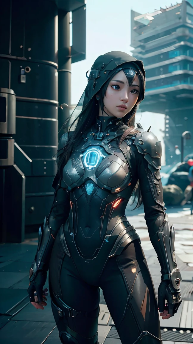 ((Best quality)), ((masterpiece)), (detailed:1.4), 3D, a beautiful cyberpunk female figure with VAIL or HIJAB, (full-coverage electronic leather suit), light particles, pure energy chaos anti-technology, HDR (high dynamic range), ray tracing, NVIDIA RTX, Super-Resolution, Unreal 5, Subsurface scattering,PBR Texturing,Post-processing,Anisotropic Filtering,Depth-of-field,Maximum clarity and sharpness,Multi-layered textures,Albedo and Specular maps,Surface shading, Accurate simulation of light-material interactions, perfect proportions, Octane Render, two-tone lighting, large aperture, low ISO, white balance, rule of thirds, 8K RAW, background in Prambanan Temple Indonesia