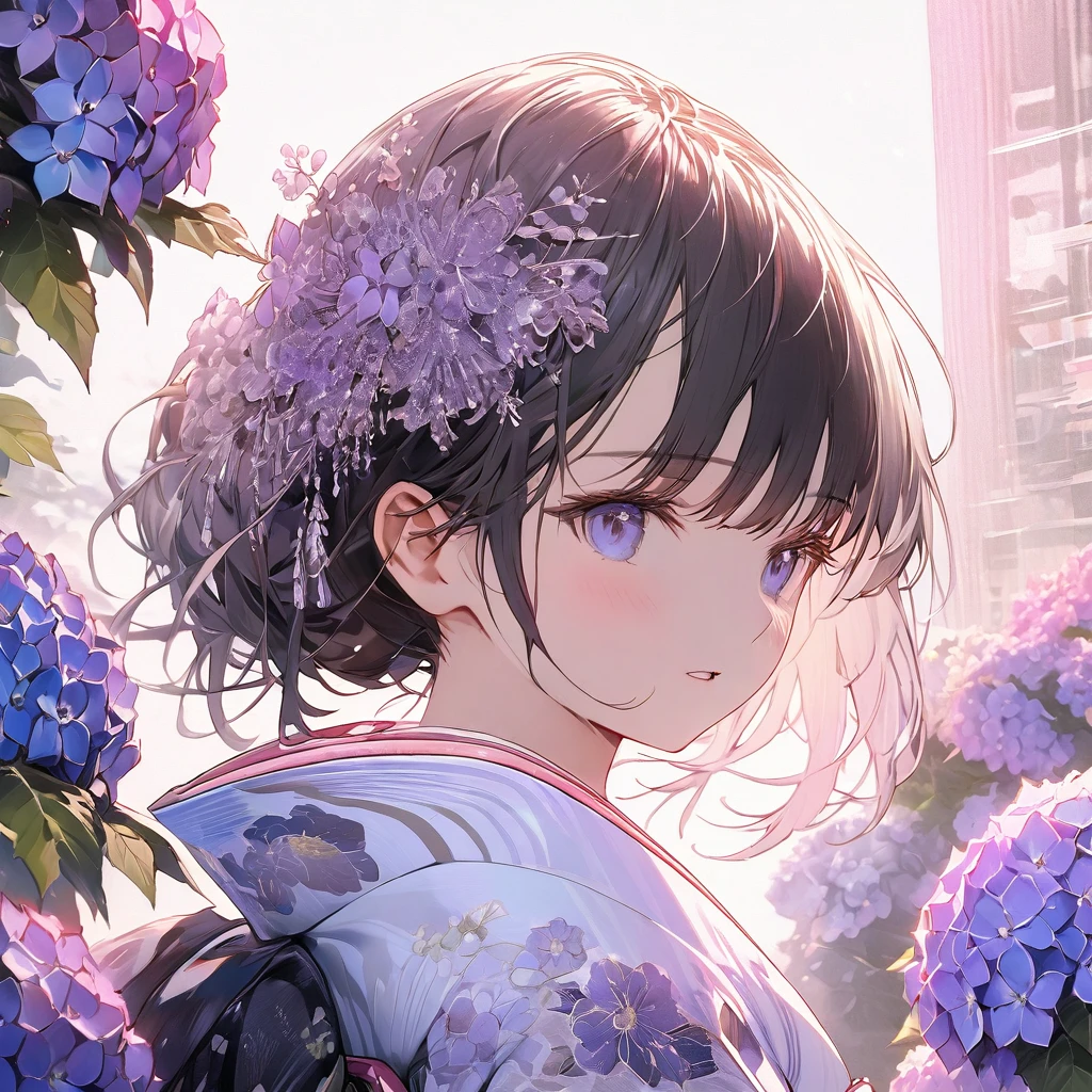 Hydrangeas,teddy bear, a beautiful girl, beautiful sky, detailed details, a large sky, a full-body image, detailed colors, dynamic angles, a beautiful Japanese kimono, BREAK ,quality\(8k,wallpaper of extremely detailed CG unit, ​masterpiece,hight resolution,top-quality,top-quality real texture skin,hyper realisitic,increase the resolution,RAW photos,best qualtiy,highly detailed,the wallpaper,cinematic lighting,ray trace,golden ratio\),
