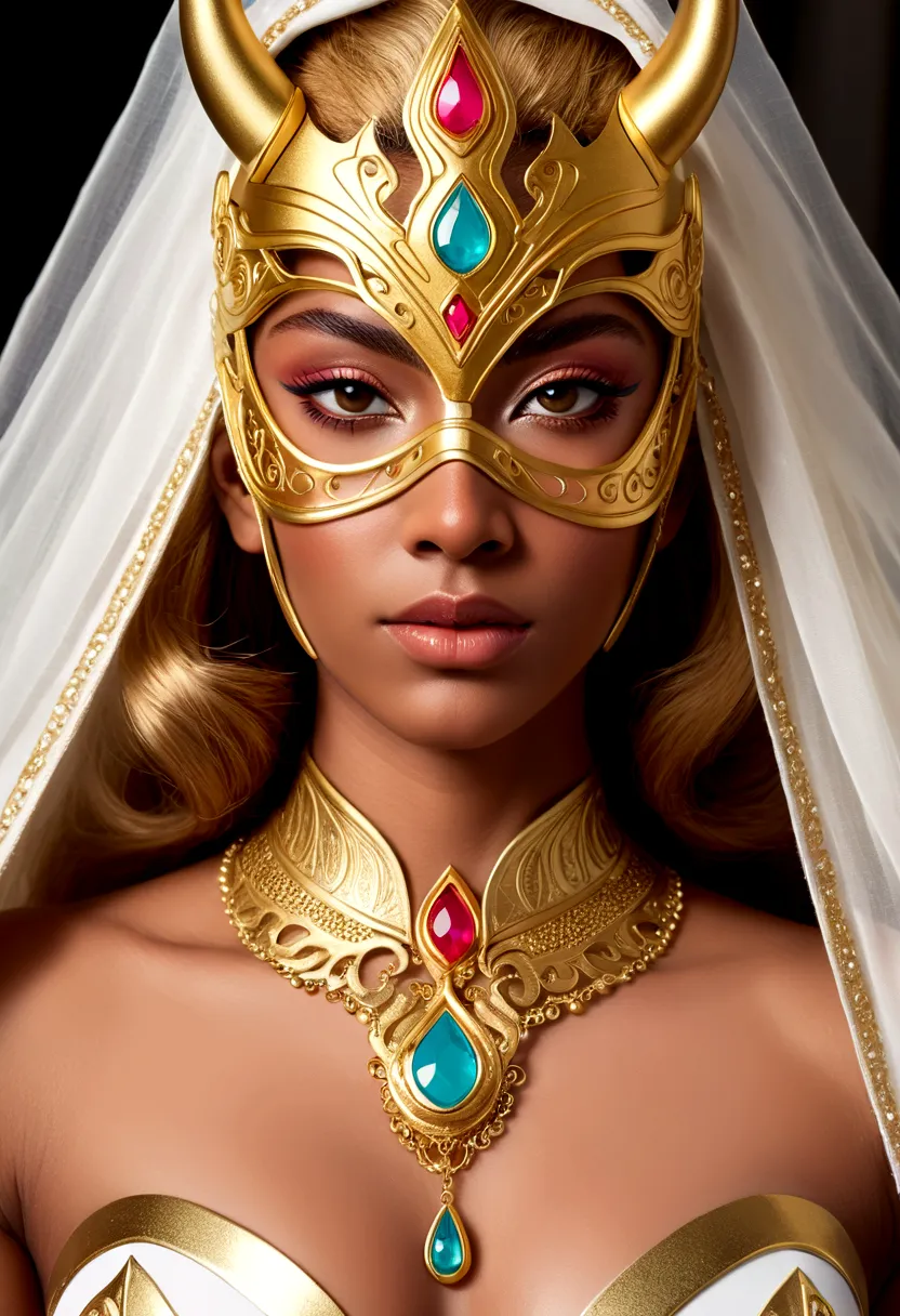 the masked man turned the extraordinary princess she-ra into a woman with a veil covering her entire face