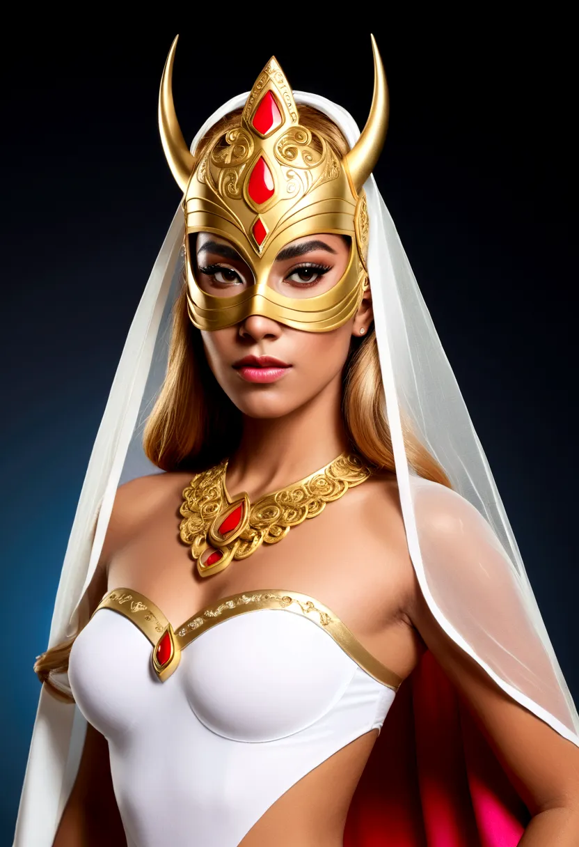 the masked man turned the extraordinary princess she-ra into a woman with a veil covering her entire face