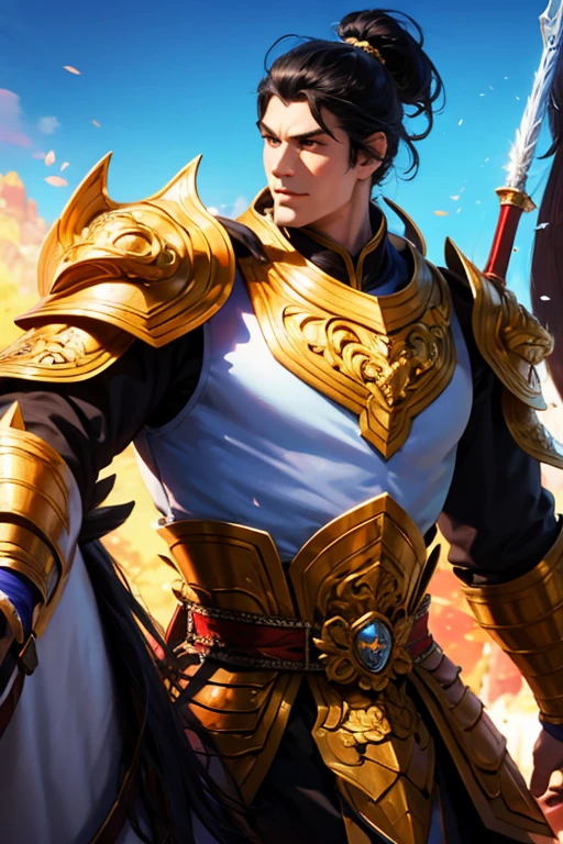 8K,knight with sword,Gorgeous extra large armor(The elaborately crafted coat of arms of a nobleman),classy pants,ultra high resolution,surreal,realistic skin,Black hair short hair,big red eyes,muscular body,Purfluz,background,battlefield,waist armor,delicate hands, Perfect hand shape, character art,Battle scenes,action scene,action pose,masterpiece,Realistic RAW photos of the highest quality。bright colors,rich colors, backlight, movie lights, film grain, born, 50mm lens, Nikon D850,realistic skin,fantasy art,character art,ultra high resolution,realistic scale skin,forage,laugh,dynamic pose,action pose,holding it for a long time, bayonet, Male 1