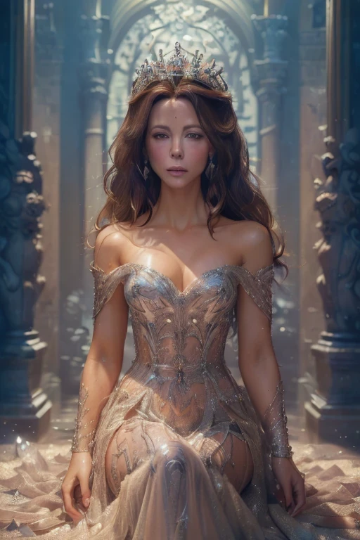 (masterpiece:1.4), (best quality:1.4), extremely detailed, intricate, hyper-detailed, illustration, soft lighting, Disney Princess "Kate Beckinsale" watching over her water empire on a moonlit night ,Prinsess totally naked, masterpiece, art work. (perfect_face), dramatic lighting, 4k, detailed_background, caustics, full_body, digital_illustration