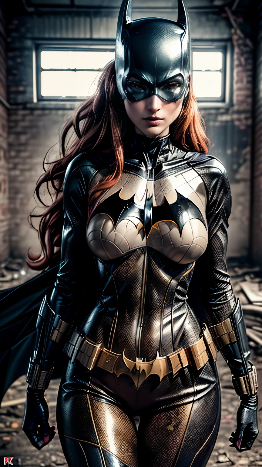 ((dynamische Aktionspose)) ((sexy, große und sehr schöne Batgirl von DC Comics)) ((große leuchtend grüne Augen)) ((badass)) ((lange rothaarig)) ((mittlere Brüste:1.5)) ((schlanker Körper:1.3)) ((trägt Batgirl-Kleidung))  ((verlassener Militärstützpunkt)) ((fahles Licht)) ((hochauflösend:1.5)) ((Meisterwerk:1.5)) ((8k:1.5)) ((beste Qualität:1.4)), mehr_Einzelheiten:-1, mehr_Einzelheiten:0, mehr_Einzelheiten:0.5, mehr_Einzelheiten:1, mehr_Einzelheiten:1.5, 