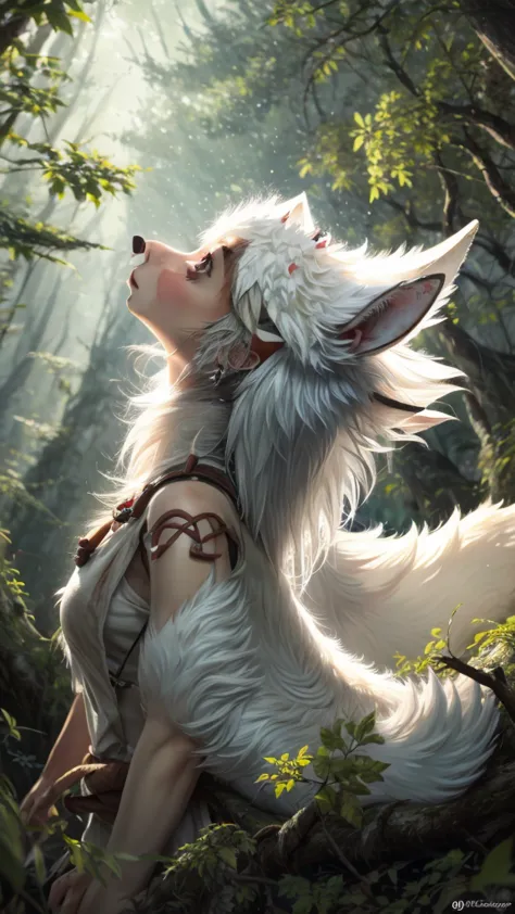 two white wolves,back view,precision,detailed,dynamic,official art, unity 8k wallpaper, super detailed, beautiful, beautiful, ma...