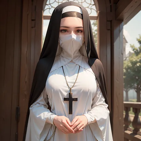 (Masterpiece, Young Nun), (High Quality, Spiritual Figure), (Female Character, Religious Icon), (Detailed Attire, Habit), (Nun's...
