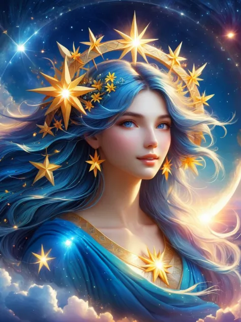 a super beautiful goddess of the summer solstice, your beauty shines like the star in the sky