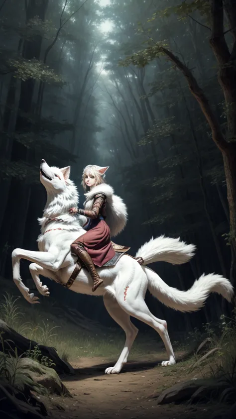 Official Art, Unity 8K wallpaper, Very detailed, beautiful, beautiful, masterpiece, best quality, Painting of a woman riding a w...