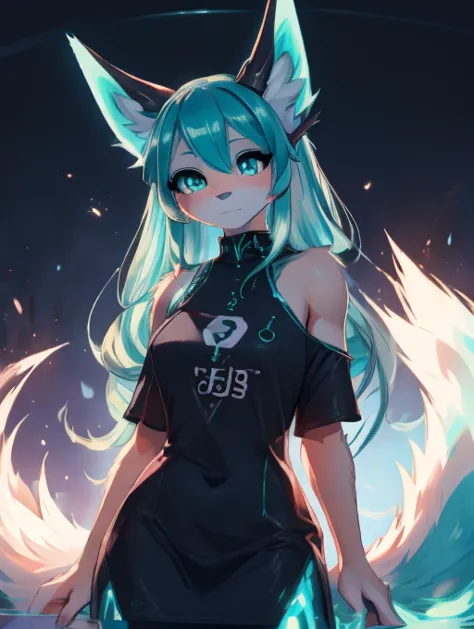  The best quality, high definition, Miku Hatsune,Arabic, High Definition, kitsune ears, very long hair