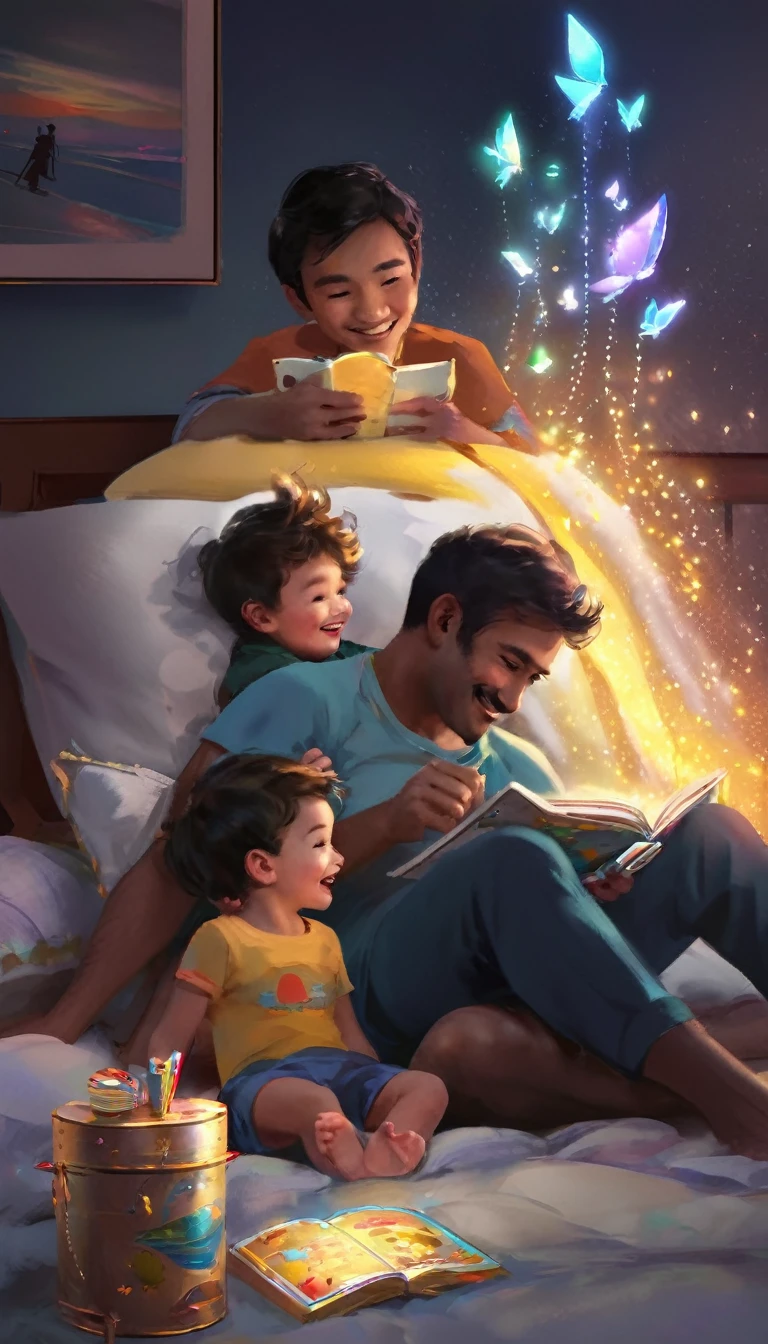 Capture los preciosos momentos de amor y vínculo paternal! Desde cuentos para dormir hasta aventuras lúdicas, celebra la magia de papá y las conexiones.